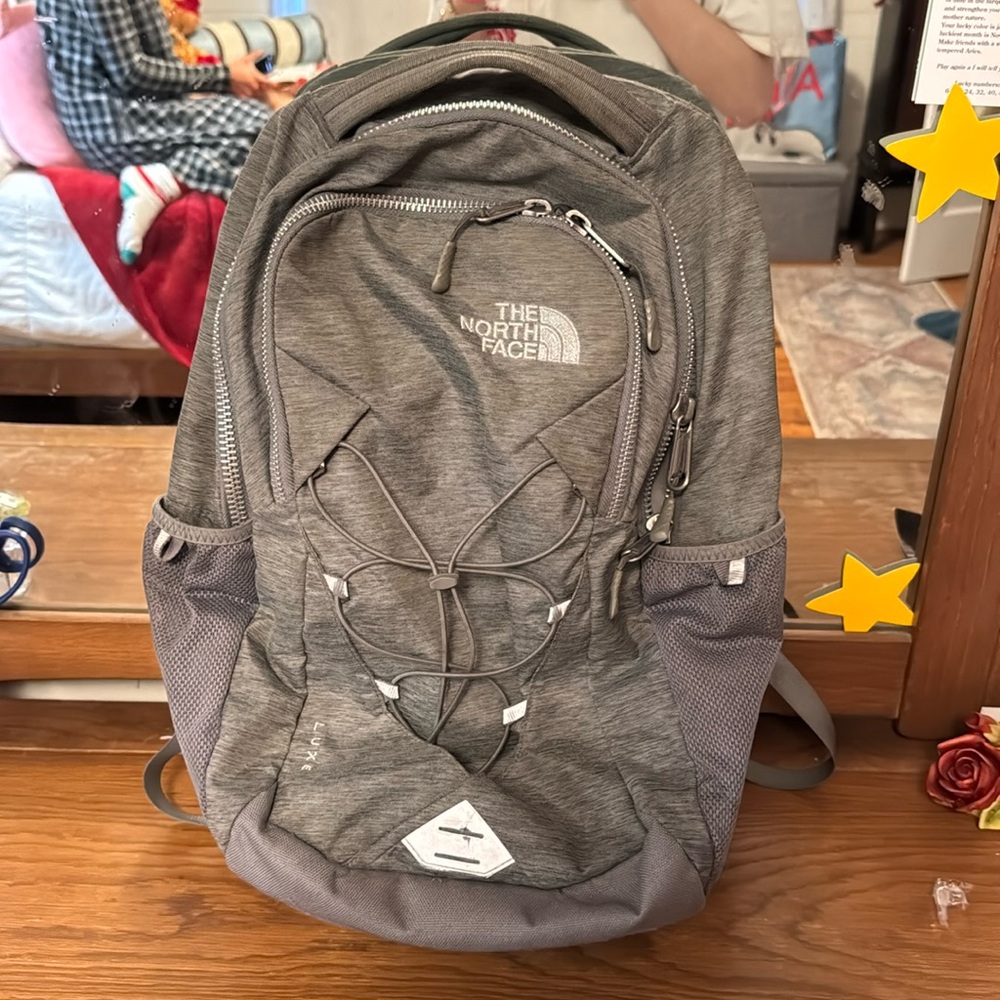 North face Gray book bag